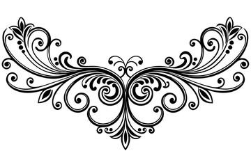 Elegant Vintage Decorative Dividers with Ornate Swirls for Classic Invitations, Frames, Borders, and Design Projects