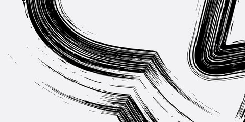 Grunge texture. Monochrome texture. Grunge black and white pattern. Brush strokes.