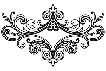 Elegant Vintage Decorative Dividers with Ornate Swirls for Classic Invitations, Frames, Borders, and Design Projects