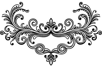 Elegant Vintage Decorative Dividers with Ornate Swirls for Classic Invitations, Frames, Borders, and Design Projects
