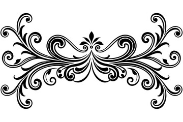Elegant Vintage Decorative Dividers with Ornate Swirls for Classic Invitations, Frames, Borders, and Design Projects
