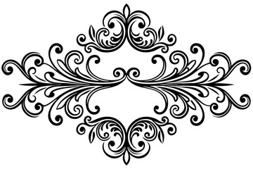 Elegant Vintage Decorative Dividers with Ornate Swirls for Classic Invitations, Frames, Borders, and Design Projects