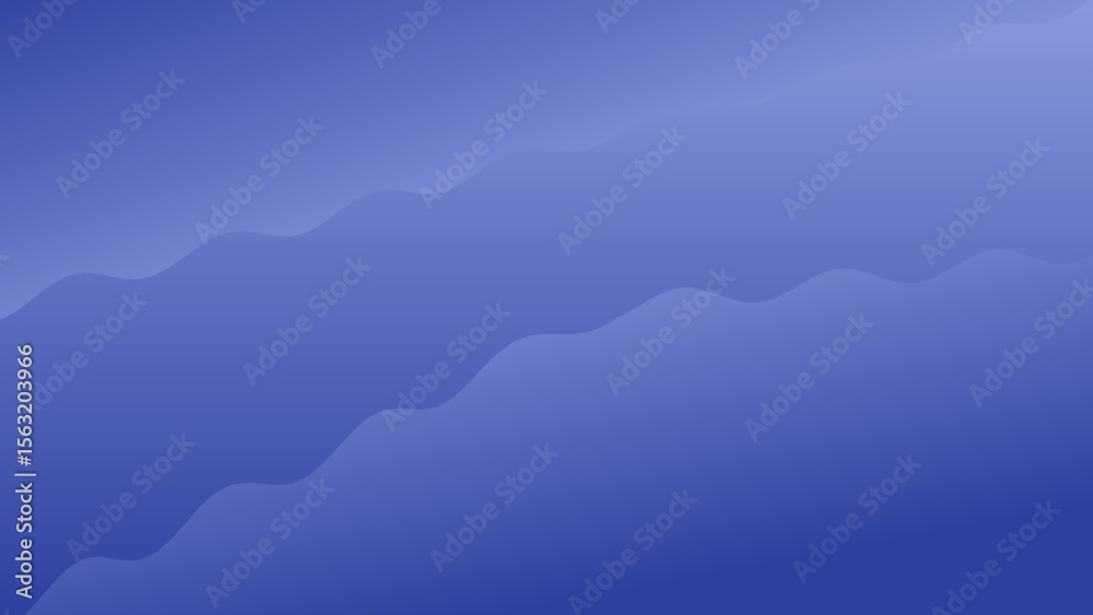 Poster blue gradient with wavy lines – abstract background for calm design and visual flow