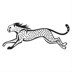Running Cheetah Silhouette