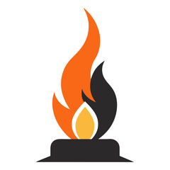 Candle Fire silhouette vector illustration