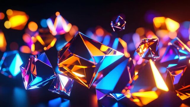 Abstract colorful geometric shapes