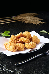 Fast food fried chicken popcorn