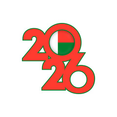 2026 banner with Madagascar flag inside.