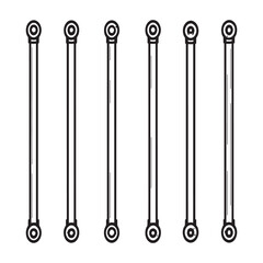 Handheld Drain Rod Equipment Vector Outline Clean Design