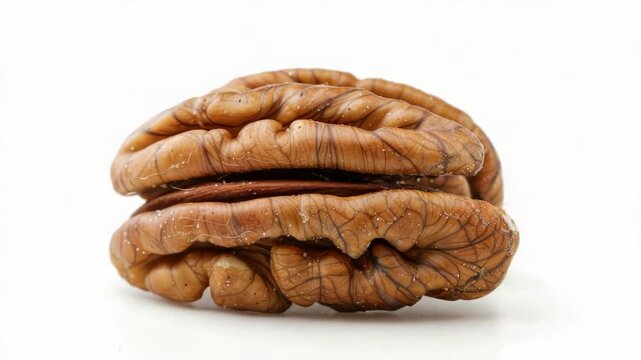 A detailed view of a walnut shell and interior
