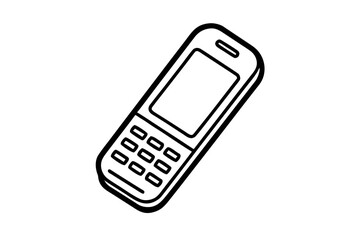 Cell Phone silhouette vector illustration