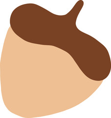 Minimalist abstract peanut illustration in flat style