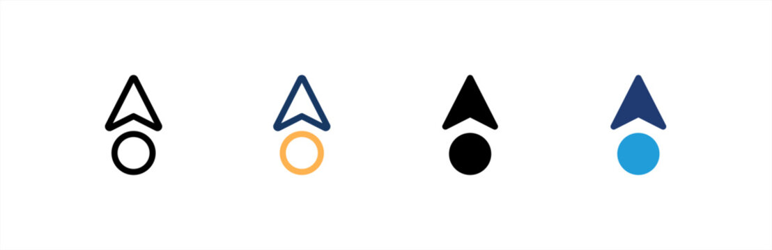 Move icon set multiple style collection. Vector illustration.