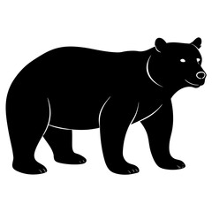 Fototapeta premium Bear Standing Silhouette