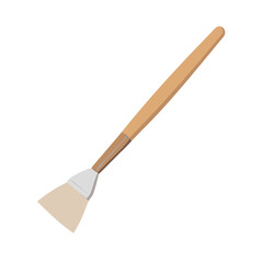 Flat Wide Brush Vector: Cosmetic Applicator, Painting Tool, or Pastry Basting Brush