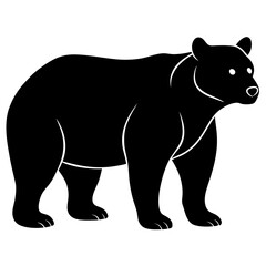 Naklejka premium Bear Standing Silhouette