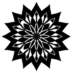 Obraz premium Mandala Shape Silhouette