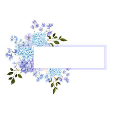 Hand draw watercolor frame with meadow flowers, romantic floral, colorful elegante botanical illustration, isolated on white background