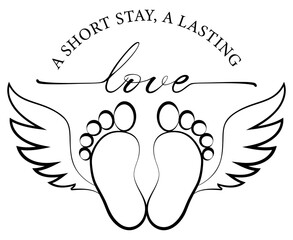 A Short Stay A Lasting Love, Infant Loss Memorial Quote, Baby Remembrance, Baby boy memorial, loss of a child