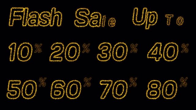 Flash Sale Animation package with noise effect . Suitable for product promotion needs