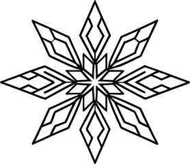 Geometric Snowflake Crystal Icon