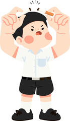 Cartoon of Person Breaking Cigarette