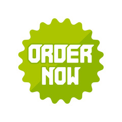 Discount and sale label illustration / Order Now