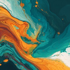 Vibrant Abstract Art with Dynamic Swirls of Colorful Patterns