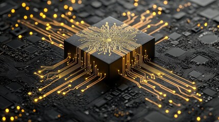 Innovative technology showcase digital environment graphic content futuristic viewpoint circuit design concept

