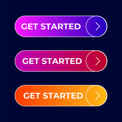 button Get Started gradient set vector
Vector set gradient button