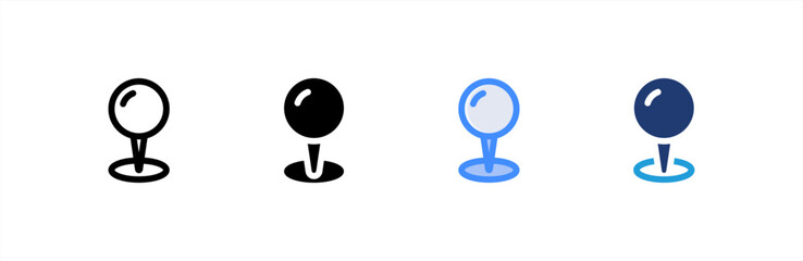 Marker icon set multiple style collection. Vector illustration.