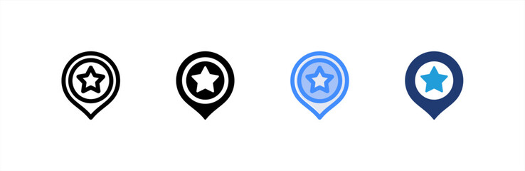 Favorite icon set multiple style collection. Vector illustration.