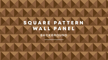 wall panel square pattern geometric 3D texture brown Background