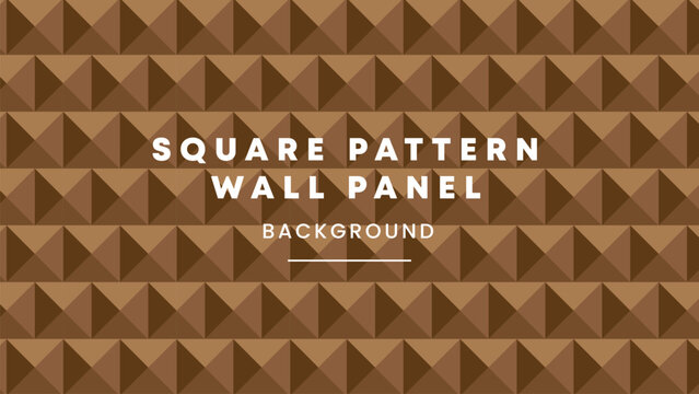 wall panel square pattern geometric 3D texture brown Background