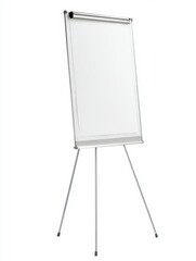 Blank Whiteboard on Stand Tilted for Presentation or Education