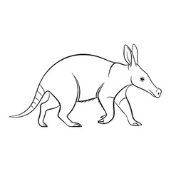 Versatile Digital Aardvark Vector - Crisp Aardvark Lineart - Downloadable Aardvark Icon - High-Quality Vector Lineart of Aardvark Graphic for Web.

