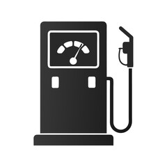 Gas station fuel pump icon silhouette vector illustration