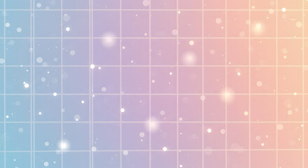 Pastel Gradient Background with Grid and Sparkles