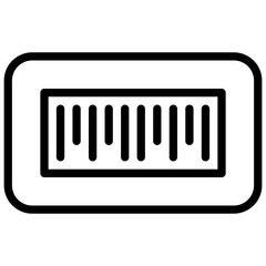 Barcode. Editable stroke vector icon.