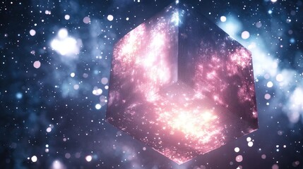 Cosmic light display digital space abstract art cosmic environment aerial view futuristic concept
