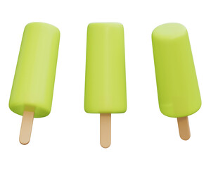 Cartoon Style Popsicle 3D Graphic