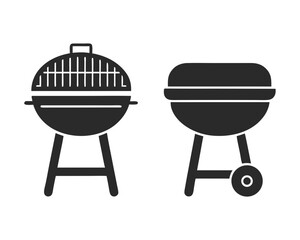Grill icon silhouette vector illustration