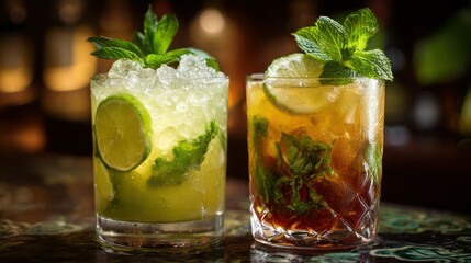 Mai Tai and Mojito Cocktails &ndash; Tropical Refreshments

