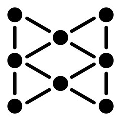 Neural Network  Icon Element For Design
