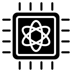 Quantum Chip  Icon Element For Design