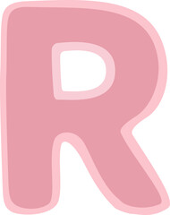 Pink letter R
