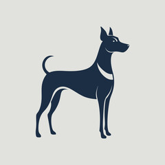 Hunting dog. Cut out silhouette of a Pointer, Labrador, or Foxhound
