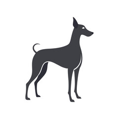 Hunting dog. Cut out silhouette of a Pointer, Labrador, or Foxhound