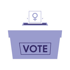 Fototapeta premium Voting Rights Feminism Icon. Two Tone Style Editable Design