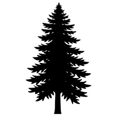 Obraz premium christmas tree isolated on white